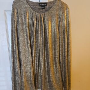 Liz Claiborne Metallic Long Sleeve Top